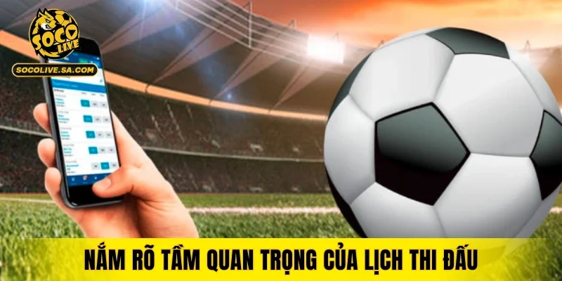 Nắm rõ tầm quan trọng của lịch thi đấu